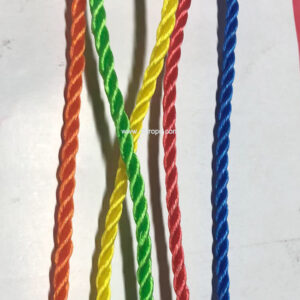 Manufacturers 8mm 6mm 3 Strand Pe Polyethylene Rope For Boat Yellow Pe Twisted Seaweed Rope